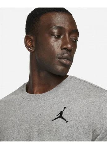 Сіра футболка m j jumpman emb ss crew grey dc7485-091 Air Jordan