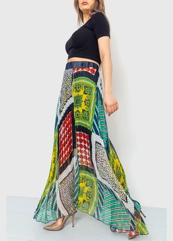 Разноцветная однотонная юбка плиссированная, цвет разноцветный, 131r133594 Ager
