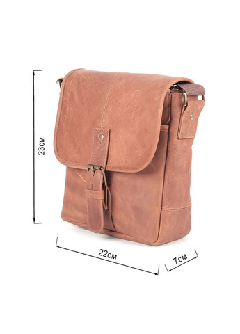 Чоловіча сумка через плече ділова натуральна шкіра з кишенями вінтажна коричнева (sku_00883) No Brand (328922723)