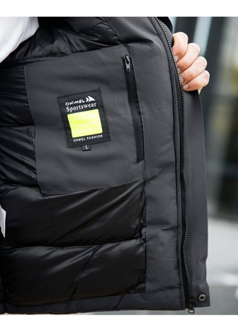 Сіра зимня чоловіча куртка okmel grey No Brand