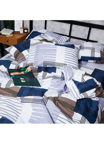 Комплект постільної білизни Бязь Gold Люкс «» Полуторний 143х210 наволочки 2х50х70 (MS-820006036) Moon&Star Bold Lines (356115802)