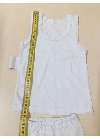 Белый комплект белья майка хлопок для девочки 92 98 104 110 116 122 128 134 No Brand