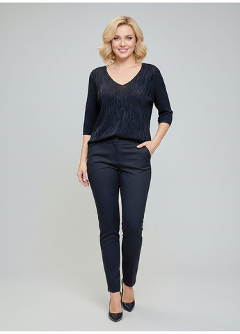 Женская футболка из ледяного шелка с V образным вырезом IS-12 Синий Number Nine - (363261734)