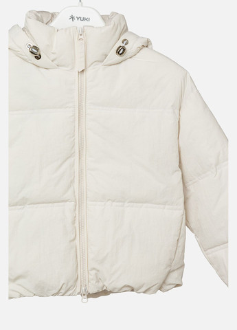 Молочная демисезонная куртка для девочки цвет молочный цб-00240503 Yuki