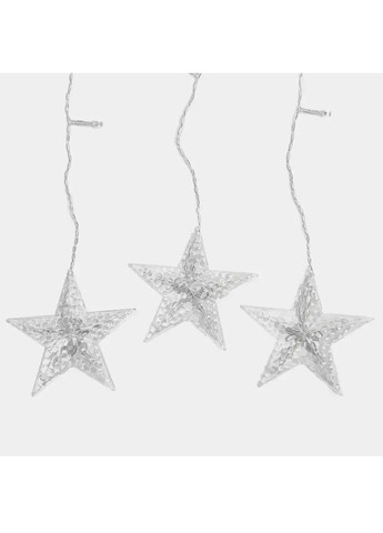 Гірлянда штора зірки світлодіодна святкова на вікно з роботою від мережі контролером 3 м 13 фігур (481913-Prob) Холодна біла Unbranded (368455777)