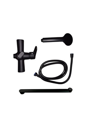 Змішувач для ванни Nicole з поворотним виливом (з душовим гарнітуром) (k35) LDNIC005BLA45183 Black LIDZ 005 (323485896)