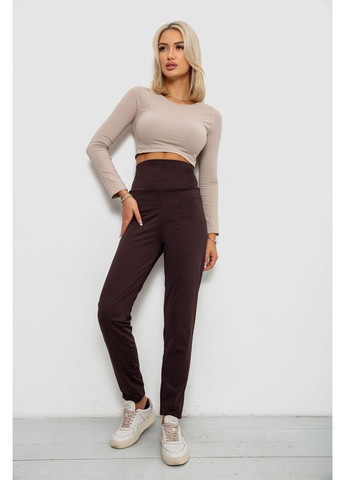 Лосини однотонні на флісі, колір коричневий, 238R58412 Ager (363977777)