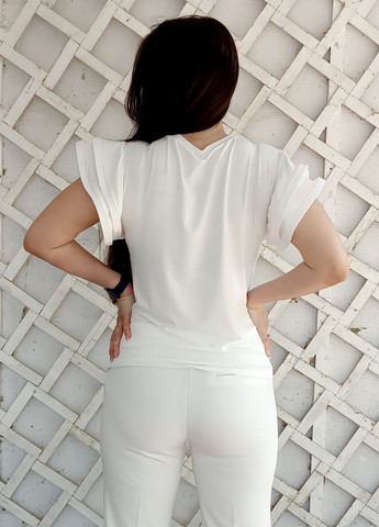 Біла літня футболка з коротким рукавом New Collection