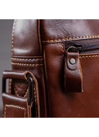 Сумка планшет через плече для документів та для телефону чоловіча з натуральної шкіри маленька Коричневий 37305 Vintage (353690052)