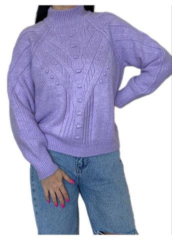 Сиреневый демисезонный хороший свитер Fashion Club