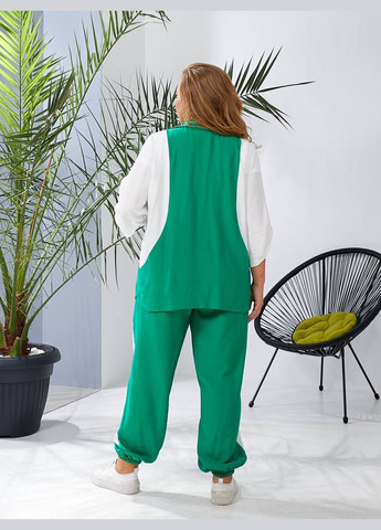 Женский льняной костюм двойка цвет мятный New Trend (304647898)