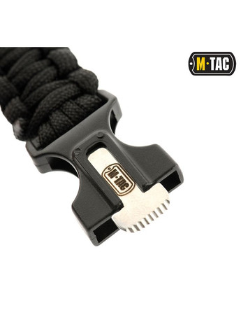 Браслет паракорд з компасом, висікачем іскор і свистком Black M-TAC (316320482)