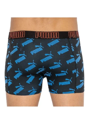 Труси-боксери 95% бавовна синій 2 пари Puma PUMA BIG LOGO AOP BOXER 2P (398538690)