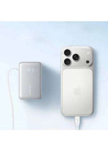 Power Bank Nano 10000mAh 45W Built-In USB-C Cables White (A1638H21) UA Anker (383063838)