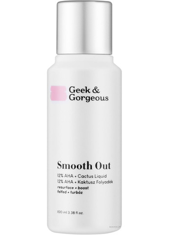 Эксфолиант для лица Smooth Out 12% AHA + Cactus Liquid 100ml (1210538-15186545) Geek & Gorgeous (368641166)