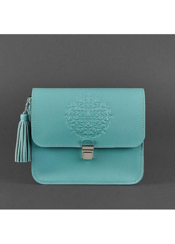 Сумка кросс-боди через плечо из натуральной кожи женская для документов и для телефона маленькая Бирюзовый 40168 BlankNote (361970411)