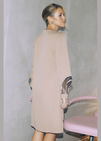 Бежевое вечернее платье ST-Seventeen однотонное