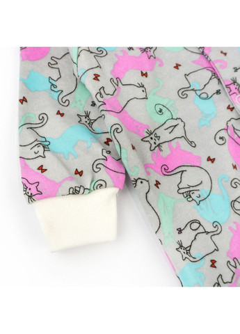 Чоловічок для дівчинки на кнопці з котами Cats Сірий Malena (296110351)