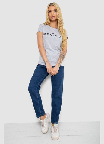 Футболка жіноча з патріотичним принтом,, 244R2213 Ager - (365074706)