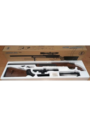 Детская Снайперская пневматическая винтовка ZM51W с шариками и прицелом Коричнева CYMA (360544442)