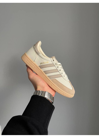 Бежевые демисезонные кроссовки мужские и женские adidas spezial beige | адидас спешел бежевые No Brand