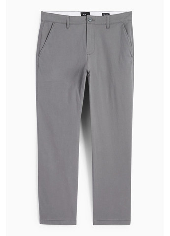 Серые кэжуал демисезонные брюки C&A