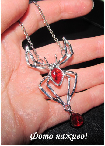 Подвеска кулон на цепи паук с кристаллами, 1530 No Brand (363116150)