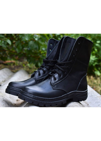 Мужские Тактические Зимние Берцы. 36-48р Черные. Полностью Натуральная кожа! MSZM-1001 No Brand (301137950)