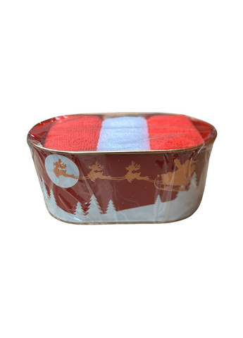Новогодняя коробочка с кухонными полотенцами махровыми (3 шт.) RM240 Ananasko комбинированный