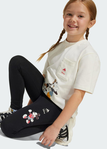 Черные демисезонные леггинсы x disney mickey mouse kids adidas