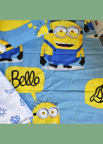Дитяча постільна білизна полуторна з простирадлом на резинці Ранфорс Disney Minions Bananas T40561 Tac (324606306)