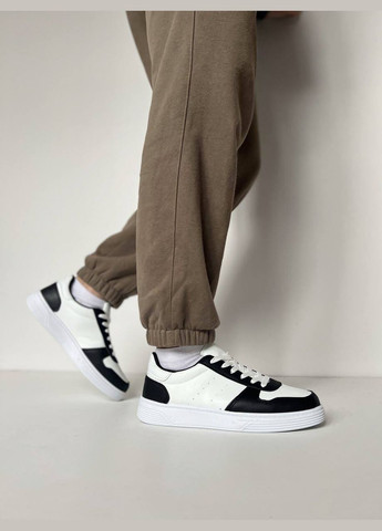 Черно-белые демисезонные кроссовки мужские No Brand