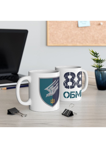 Кружка з шевроном "88-й окремий батальйон морської піхоти" No Brand (368671573)