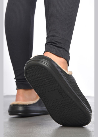 Галоши женские без задника утепленные черного цвета Let's Shop (302661383)