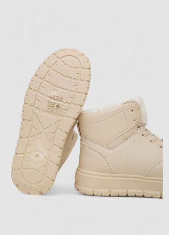 Кроссовки женские зимние на меху Ager 248RMB12 бежевые демисезоны (340052201)