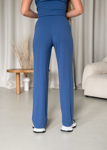 Широкі штани палаццо в рубчик пояс на резинці Merlini Дженто (323450668)