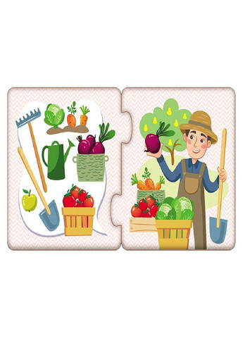 Детские пазлы-половинки "Профессии" 1214010 на укр. языке Ranok Creative (305315631)