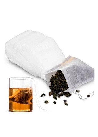 Пакет для заваривания чая с затяжкой 7х9 см Белый 100 шт (H051278) No Brand (349843998)