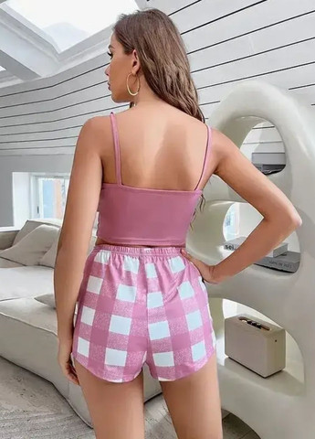 Рожева всесезон жіноча піжама з майки-топу та шортиків good style (1715-48-04) майка + шорти Macarena