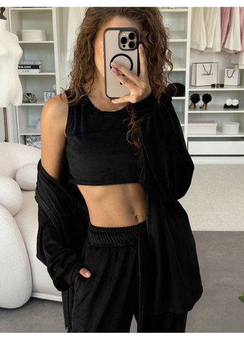 🔸 Женский костюм 3в1: кофта + штаны палаццо + топ Vione (367074797)