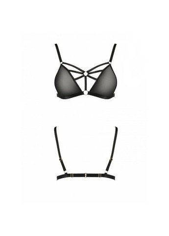 Чёрный бюстгальтер-стрепы exclusive meggy bra black - cherrylove Passion полиэстер, полиамид, эластан