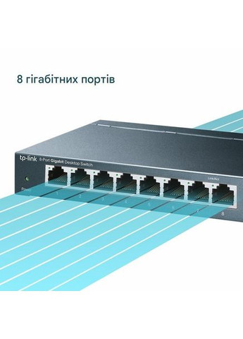 Настольный гигабитный коммутатор с 8 портами сетевой коммутатор для офиса и дома (SW206) TP-Link (361161821)
