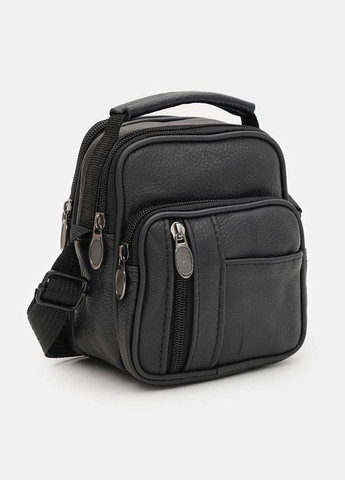Чоловіча шкіряна сумка K16683-1bl-black Borsa Leather (338188883)