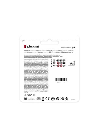 Карта памяти 8GB microSDHC class 10 UHS-I V30 A1 (SDCIT2/8GBSP) Kingston (372618773)