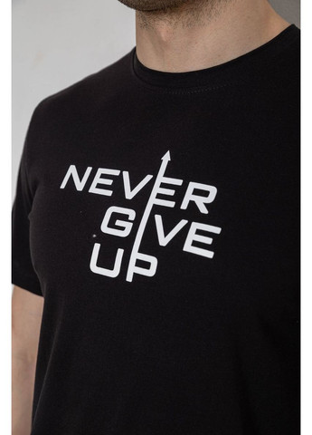 Черная мужская футболка с принтом, 241r1905 Ager