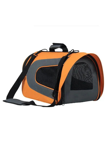 Сумка переноска для котів собак з вентиляцією килимком підстилкою ременем для перенесення 45x25x26 см (477689-Prob) Помаранчева Unbranded (299049790)