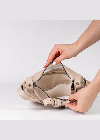 Сумка жіноча Крос боді функціональна бежева з екошкіри NIUNIU (340239644)