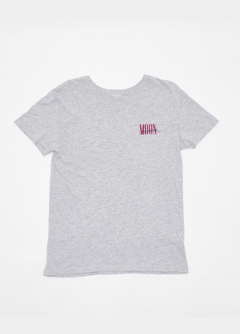 Сіра футболка basic,сірий з принтом, Pink Woman