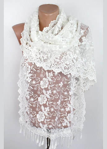 Шарф айвори свадебный церковный ажурный 151003 Husta (322502248)