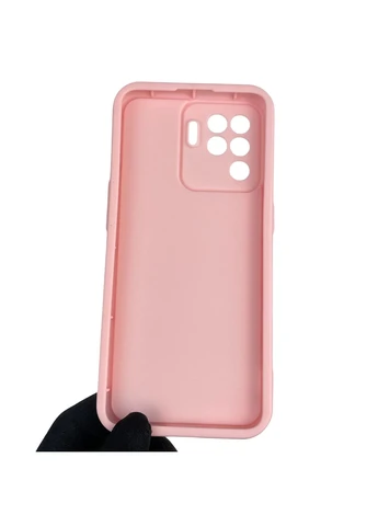 Чехол силиконовый Soft Touch с 3D принтом для Reno 5 Lite розовый (Полная защита камеры) Oppo (373670862)